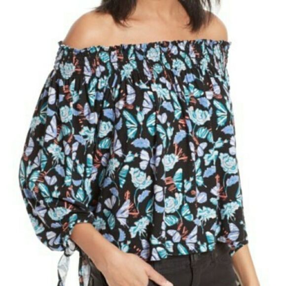 We the Free Lexington Off the Shoulder Blouse - Picture 1 of 8